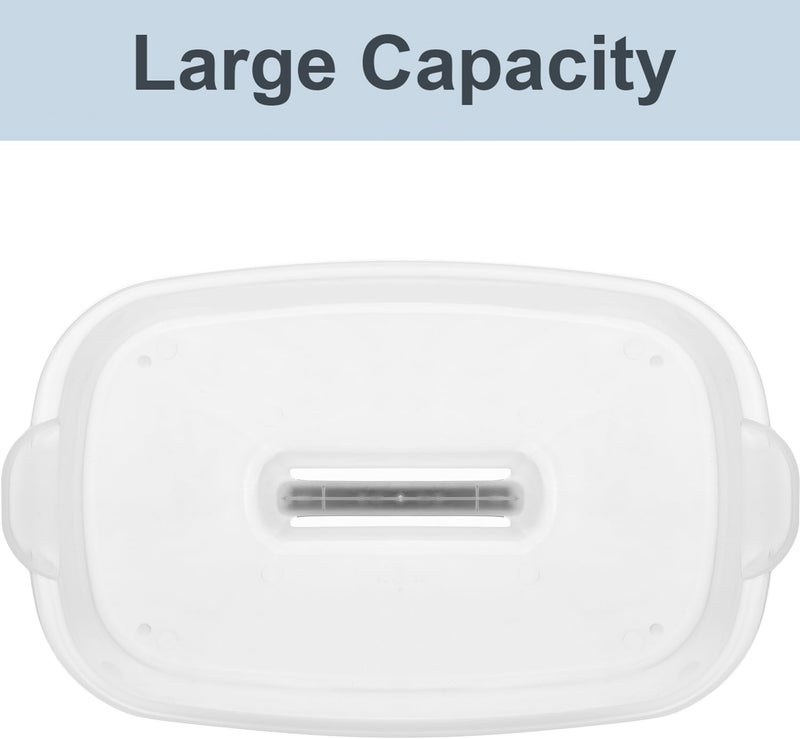 Haundry Large Cleaning Caddy with Handle, Cleaning Tool Storage Basket Organizer, Sturdy Pail Bucket Organizer, Household Bucket for Cleaning Supplies - Clear - Image 4